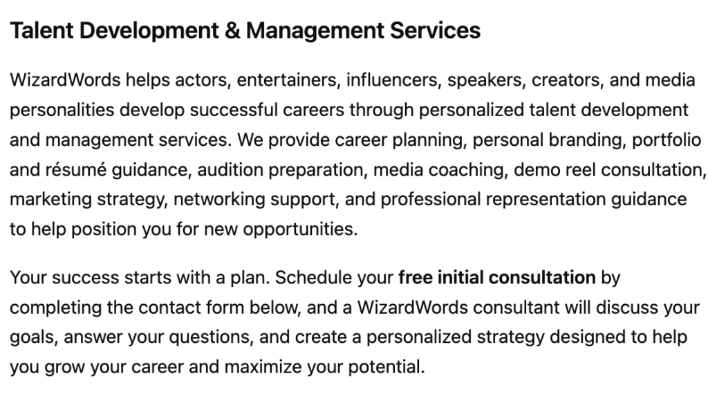 talent development